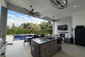 Luxury Covered Outdoor Living & Entertainment Space
