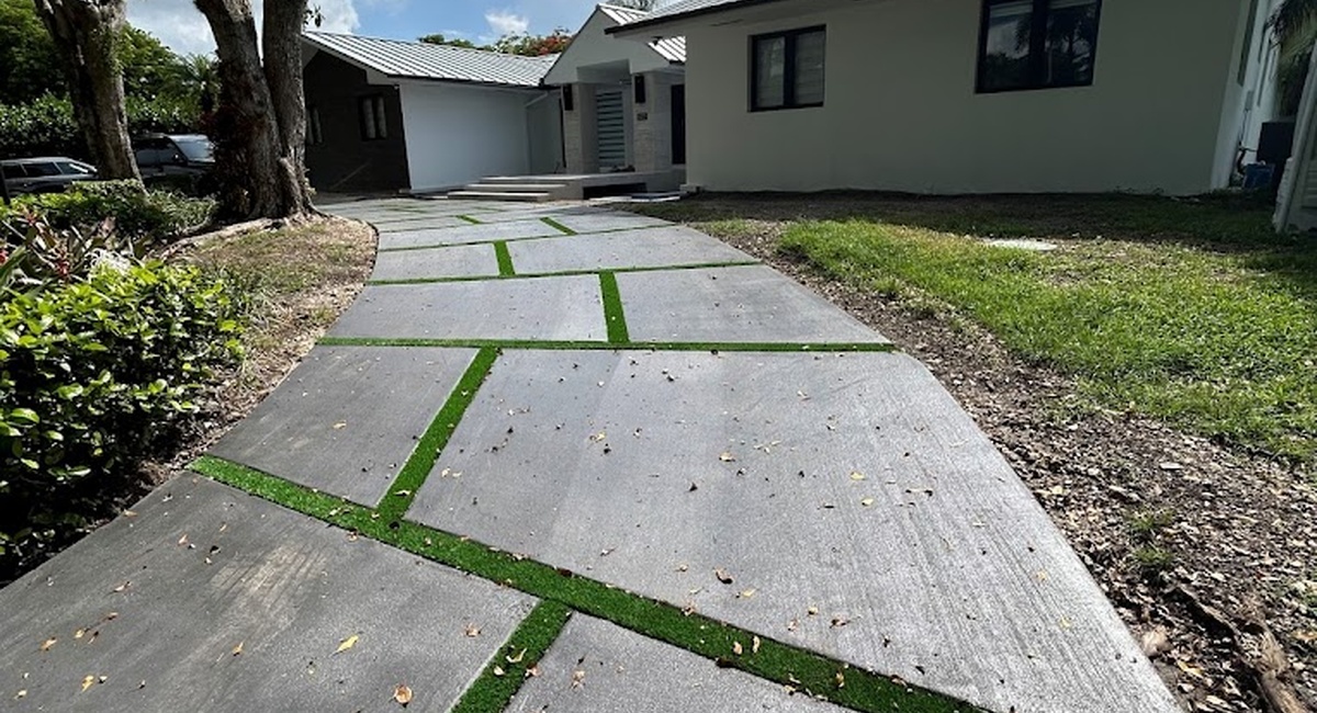 Stamped Concrete vs. Turf Grid Driveways: Which is Best for Your Miami Home?