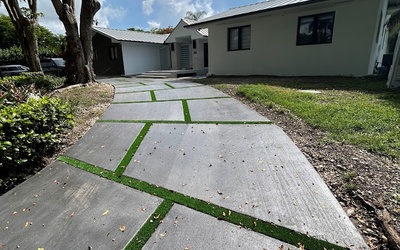 Stamped Concrete vs. Turf Grid Driveways: Which is Best for Your Miami Home?
